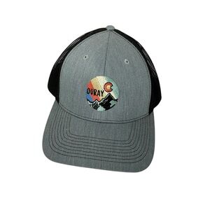 Trek Colorado Trucker Hat Ouray Black and Gray Snap Back Adjustable